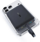 Baseus EnerFill FM11 Magnetic Wirless 15W Power Bank with Built-in USB-C Cable 10000mAh - Cosmic Black [D] - بطارية متنقلة - بيسوس - سعة 10000 - ماق سيف - قوة 30 واط - كفالة 24 شهر
