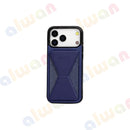 iPhone Case - Stand and Wallet Function - Wallet Case Dark Blue [H] - كفر مقاوم للصدمات + ستاند + مسكة + مغناطيس - محفظة