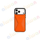 iPhone Case - Stand and Wallet Function - Wallet Case Orange [H] - كفر مقاوم للصدمات + ستاند + مسكة + مغناطيس - محفظة