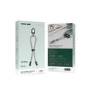 Green Lion Keychain lanyard USB-C to USB-C 60W - Gray - سلك شحن - تايب سي - الى تايب سي - طول 30 سم