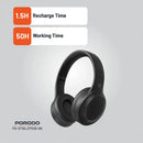 Porodo Soundtec PRIMO Wireless Headphone ENC & Low- Latency Gaming Mode - Black [O] - سماعة رأس بلوتوث - بورودو - كفالة 12 شهر