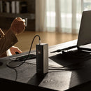 EcoFlow RAPID Power Bank (25,000mAh, 170W, 100W Built-In and Retractable Cables) - Black [D] بطارية متنقلة - بيسوس - سعة 25000 - عدد 2 سلك شاحن تايب سي - شاشة رقميه - قوة 170 واط - كفالة 24 شهر