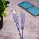 Energea Flow USB-C To USB-C Cable 1.5M - Purple [B] - سلك شحن - انيرجيا - تايب سي الي تايب سي - طول متر ونصف - كفالة 5 سنين