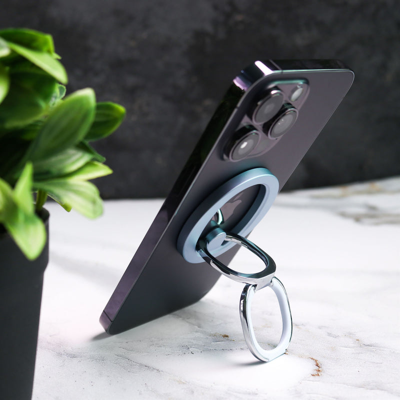 ESR HaloLock Ring Stand - Sierra Blue [V] - مسكة خاتم - مغناطيس وستاند - خاصية الماغ سيف لاجهزة الايفون 12 و 13 و 14 و 15