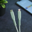 Energea Flow USB-C To Lightning Cable 1.5M - Green [B] سلك شحن ايفون تايب سي - انيرجيا - طول متر ونصف - كفالة 5 سنين