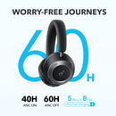 Anker Soundcore Space One Pro Wireless Headphones - Black [SH] - سماعة رأس بلوتوث - عزل ضوضاء نشط - انكر - كفالة 18 شهر