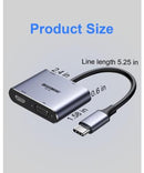 Baobo 4 in 1 USB-C to HDMI + VGA + USB + USB-C Converter - وصلة تايب سي - 4 في 1 - اتش دي ام اي + في جي ايه + يو اس بي + تايب سي