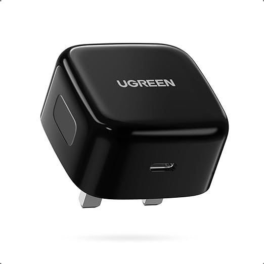 UGREEN PD20W Fast Charger - Black - شاحن حائط تايب سي - يو جرين - قوة 20 واط - كفالة 12 شهر