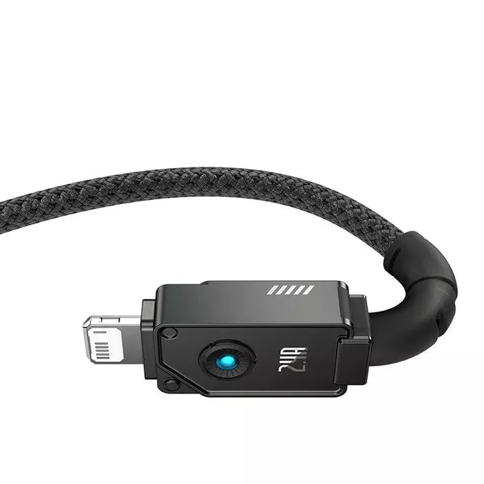 Fast Charging Cable Baseus Explorer 2.4A 1M (Black) - سلك شحن ايفون - بيسوس - طول 1 متر - كفالة 12 شهر