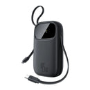 Baseus FC31 Power Bank 20000mAh 45W with 2 USB-C Cables – Black [D] بطارية متنقلة - بيسوس - سعة 20000 - عدد 2 سلك شاحن تايب سي - شاشة رقميه - قوة 45 واط - كفالة 24 شهر