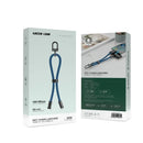 Green Lion Keychain lanyard USB-C to USB-C 60W - Blue - سلك شحن - تايب سي - الى تايب سي - طول 30 سم