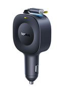 Baseus PrimeTrip VR2 30W Retractable Type-C + Type-C Port – Black [D] - شاحن ولاعة للسيارة - بيسوس - قوة 30 واط - 1 منفذ تايب سي للشحن السريع - 1 منفذ يو اس بي - كفالة 12 شهر