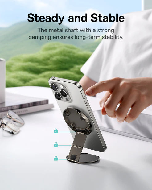 Baseus PrimeTrip VX1 Travel Magnetic Phone Holder – Black [D] - ستاند دائري + ماغ سيف