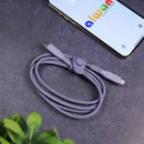 Energea Flow USB-C To Lightning Cable 1.5M - Purple [B] ج- سلك شحن ايفون تايب سي - انيرجيا - طول متر ونصف - كفالة 5 سنين