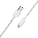 Anker 322 USB-A to USB-C Cable 0.9m Braided - white [D] - سلك شحن - انكر - تايب سي - طول 90 سم - كفالة 18 شهر