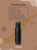 LePresso 600ml Smart Hydration Vacuum Bottle [O] - مطارة ذكيه حافظة للحرارة والبرودة - ابليكشن + سينسر حراره - تذكير بشرب الماي - شاشه رقمية - كفالة 12 شهر