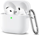 Clip AirPods 4 - 2024 Silicon Case - White - كفر حماية - سماعة ابل ايربودز 4 - 2024