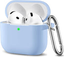 Clip AirPods 4 - 2024 Silicon Case - Light Blue - كفر حماية - سماعة ابل ايربودز 4 - 2024