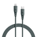 RAVPower USB-C to Lightning Cable 2m Nylon - Black - سلك شحن ايفون تايب سي - راف باور - طول 2 متر - كفالة 18 شهر