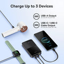 Baseus EnerFill FC51 Bipow2 Pro Digital Display Power Bank with Built-in Cable 10000mAh 22.5W - Cosmic Black [D] بطارية متنقلة - بيسوس - سعة 10000 - عدد 1 سلك شاحن تايب سي - شاشة رقميه - قوة 22.5 واط - كفالة 24 شهر