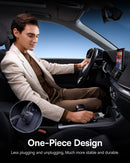 Baseus SafeJourney Wireless CarPlay Adapter – Space Grey [D] - وصلة كار بلاي - بلوتوث - 2 في 1 - يو اس بي + تايب سي - كفالة 24 شهر