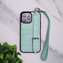 Dana Tiffany Leather Case with Card Slot and Strap - كفر مع مسكة شريطة ومكان للبطاقات وخيط علاقة