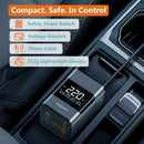 Porodo Universal AC Car Power Inverter 200W - Gray [O] - شاحن ولاعة - برودو  - 2 منفذين تايب سي + منفذ كهرباء + منفذ يو اس بي - قوة 200 واط - كفالة 24 شهر