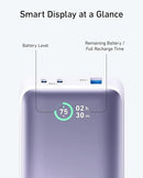 Anker 533 Power Bank (PowerCore 30W) 10000 PD - Violet [D] - بطارية متنقلة - انكر - قوة 10000 - 30 واط - شاشة رقمية - خاصية الشحن السريع - كفالة 18 شهر