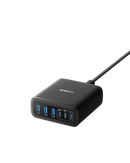 Anker Charger (112W, 6 Ports, GaN) -Black [D] - موزع شحن - انكر - 6 فتحات - قوة 112 واط - كفالة 18 شهر