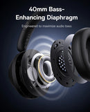 Baseus BH1 Lite Wireless Headphones – Black [D] - سماعة رأس بلوتوث - بيسوس - كفالة 12 شهر