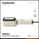 Porodo Lifestyle Handheld Mini Press Steam Iron -  مكواة بخار محمولة - بورودو - بيج - كفالة 24 شهر