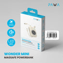 Wonder Mini Magsafe Powerbank | Beige [O]- بطارية متنقلة - باوا - سعة 10000 - سلك شاحن ايفون + تايب سي - مع ماغ سيف - كفالة 24 شهر