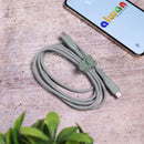 Energea Flow USB-C To USB-C Cable 1.5M - Green [B] - سلك شحن تايب سي - انيرجيا - 1.5 متر - كفالة 5 سنين - لدعم الشحن السريع