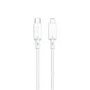 PAWA 3A USB-C TO Lightning Quick Charging - 1.2m - White - سلك شحن - باوا - ايفون تايب سي - طول 1.2 متر - كفالة 12 شهر