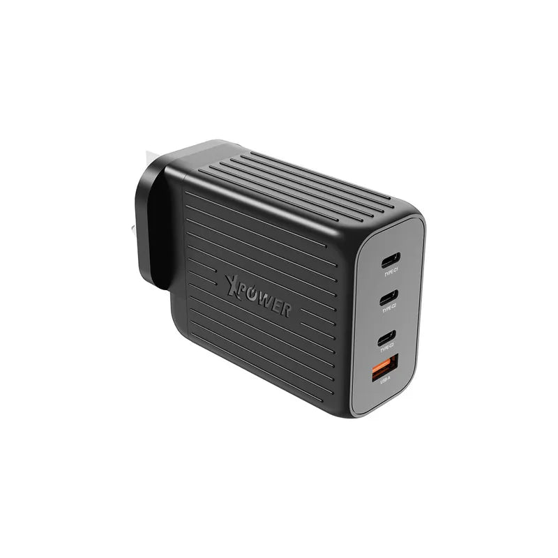 XPower GW200B 200W 4 Output PD 3.0/QC/SCP Wall Charger  - بلاك حائط  - قوة 200 واط - شحن سريع - 4 منافذ للشحن السريع - 3 منفذين تايب سي - 1 منفذ يو اس بي  - باور ديليفري - كفالة 12 شهر