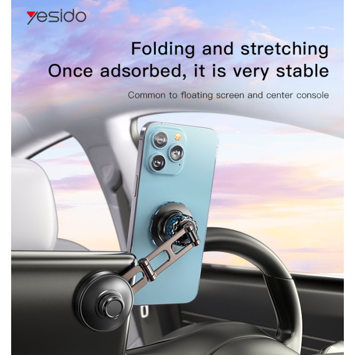 Yesido C199 Latest magsafe head magnetic Phone Holder - ستاند سيارة - مغناطيس - متوافق مع شاشه السياره - دوران 360 درجه - مناسب لجميع انواع الاجهزة