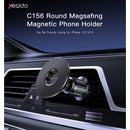 YESIDO C156 Universal 360 Degrees Adjustable Magnetic Suction Car Air Vent Phone Holder - ستاند سيارة - فتحة تكييف - ماغ سيف - مناسب لجميع انواع الاجهزة