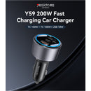 Yesido Y59 Dual 200W PD Car Charger - شاحن سيارة - سرعة شاحن خارقة - باوا  - منفذ يو اس بي + 2 تايب سي  - قوة 200 واط - كفالة 12 شهر