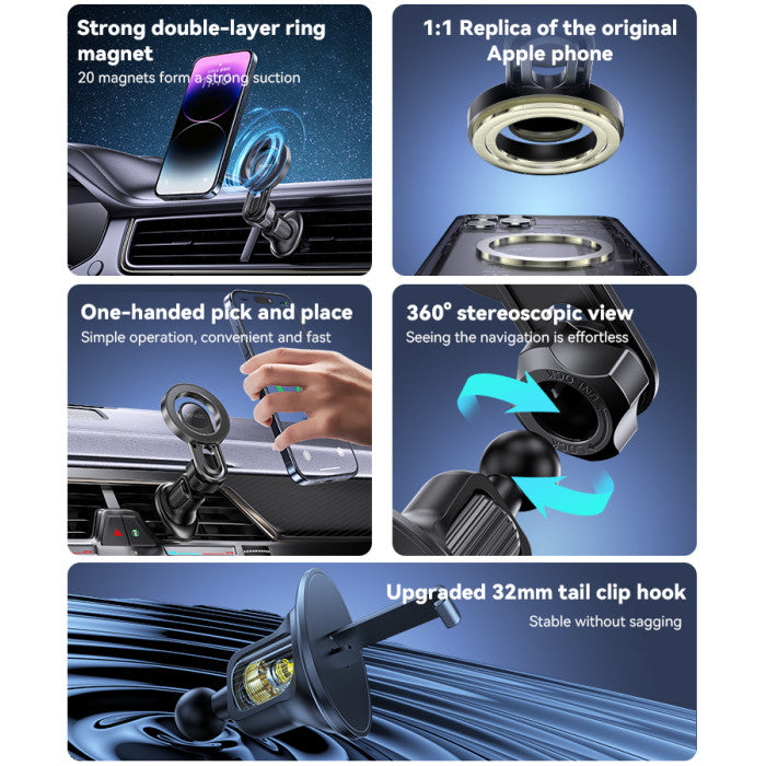 Yesido C209 360 Ratation Air Outlet MagPro Magnetic Car Phone Holder - ستاند سيارة - فتحة تكييف - مغناطيس - دوران 360 درجه - مناسب لجميع انواع الاجهزة