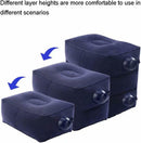 Travelest Inflatable Portable Travel Foot Leg Rest Pillow with Built-in air Pump for Travel - Navy [T]  - وسادة هوائية لراحة القدم للطائرة من ترافيليست - كحلي