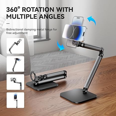 TELESIN° Magsafe Magnetic Phone & Tablet Adjustable Table Stand Multi-Angle Foldable Stand - ستاند - لجميع انواع الايباد والاجهزة اللوحية والهواتف - ماغ سيف - متعدد الاوضاع