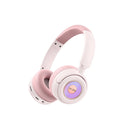 Yesido EP06 BT5.3 Colorful RGB Lighting Effects Kids Wireless Headphone - Pink - سماعة رأس بلوتوث - للأطفال - يوسيدو - كفالة 12 شهر