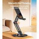 Yesido C300 360 Rotating Base Foldable Design Adjustable - Space Gray - ستاند مكتبي - عالي الجودة - دوران 360 درجة - لجميع انواع الاجهزة