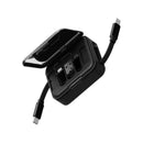 BAZIC GoCharge Loop 5-In-1 Adapter with Cable Kit - 60W / 1 Meter / Micro USB / USB-A / USB-C / Lightning / Black [B] مجموعة سفر قابلة للسحب - من يو اس بي + تايب سي - الى تايب سي + ايفون - طول 1 متر