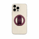 Wewe N52 magnet provides a strong hold 360-degree rotation for flexible Burgundy [H] - مسكة - سيليكون + ستاند - خاصية الماغ سيف
