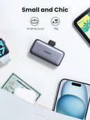 UGREEN 5000mAh 22.5W Built-In USB-C Power Bank with LED Display [b] - بطارية متنقلة - مع شاحن تايب سي - لاجهزة الاندرويد والايفون 15/16 - ستاند - شاشة رقمية - سعة 5000 مللي امبير - قوة 20 واط - كفالة 12 شهر