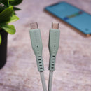 Energea Flow USB-C To USB-C Cable 1.5M - Green [B] - سلك شحن تايب سي - انيرجيا - 1.5 متر - كفالة 5 سنين - لدعم الشحن السريع