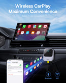 Baseus SafeJourney Wireless CarPlay Adapter – Space Grey [D] - وصلة كار بلاي - بلوتوث - 2 في 1 - يو اس بي + تايب سي - كفالة 24 شهر