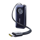 Baseus EnerCore CR11 Power Bank 20000mAh 67W with Retractable Cable – Black [D] بطارية متنقلة - بيسوس - سعة 20000 - عدد 1 سلك شاحن تايب سي - شاشة رقميه - قوة 67 واط - كفالة 24 شهر