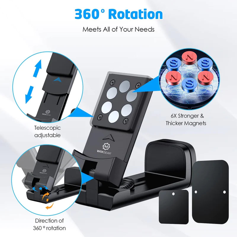 WixGear 507-Travel Magnetic Phone Holder - ستاند - ويكس جير - للسفر